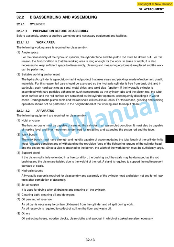 New Holland E215B, E215BLC Hydraulic Excavator Shop Manual 87731203-3