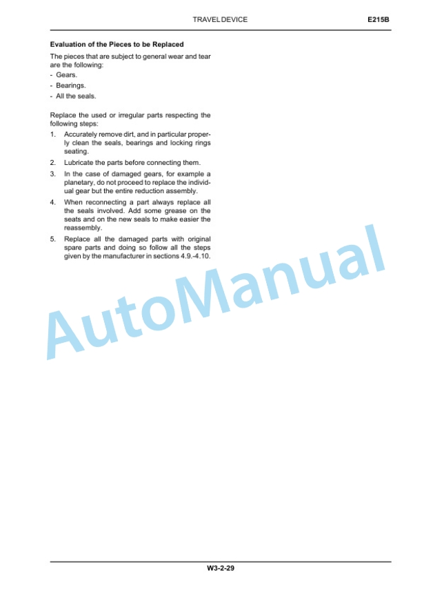 New Holland E215B, E245B ROPS Tier III Crawler Excavator Service Manual 84392396A-5