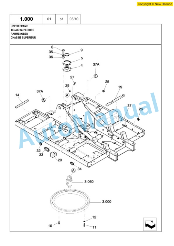 New Holland E215B ROPS Tier III Crawler Excavator Service Manual 84267565-2