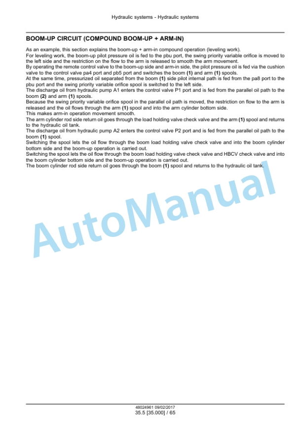 Alternative view of New Holland E215C, E245C EVO Hydraulic Excavator Service Manual 48024961