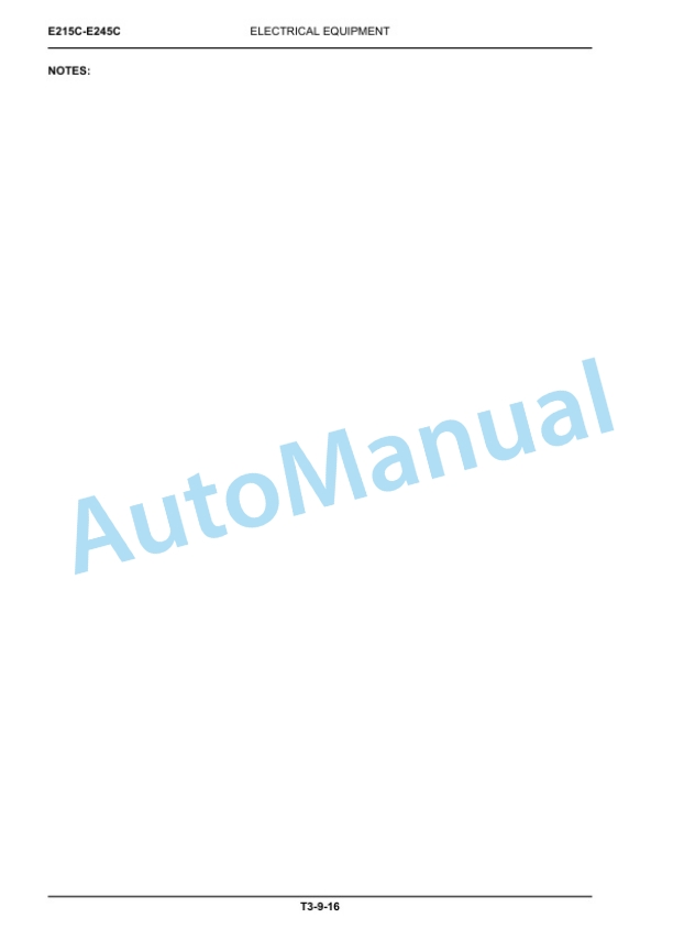New Holland E215C, E245C Tier IV Crawler Excavator Service Manual 84550265A-3