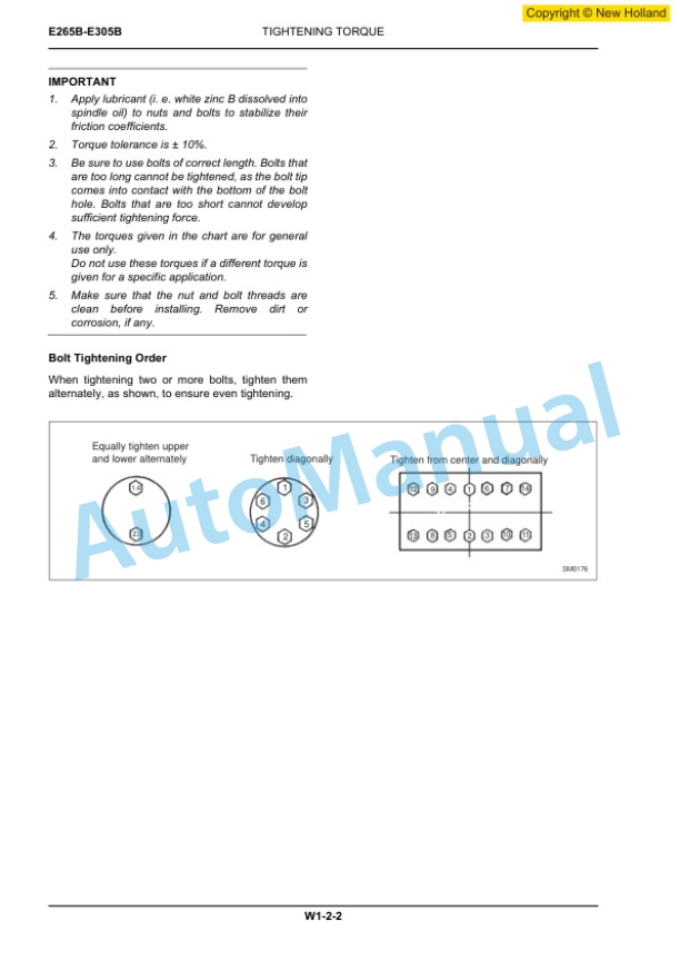 New Holland E265B, E305B Crawler Excavator Workshop Manual 87746510A-4
