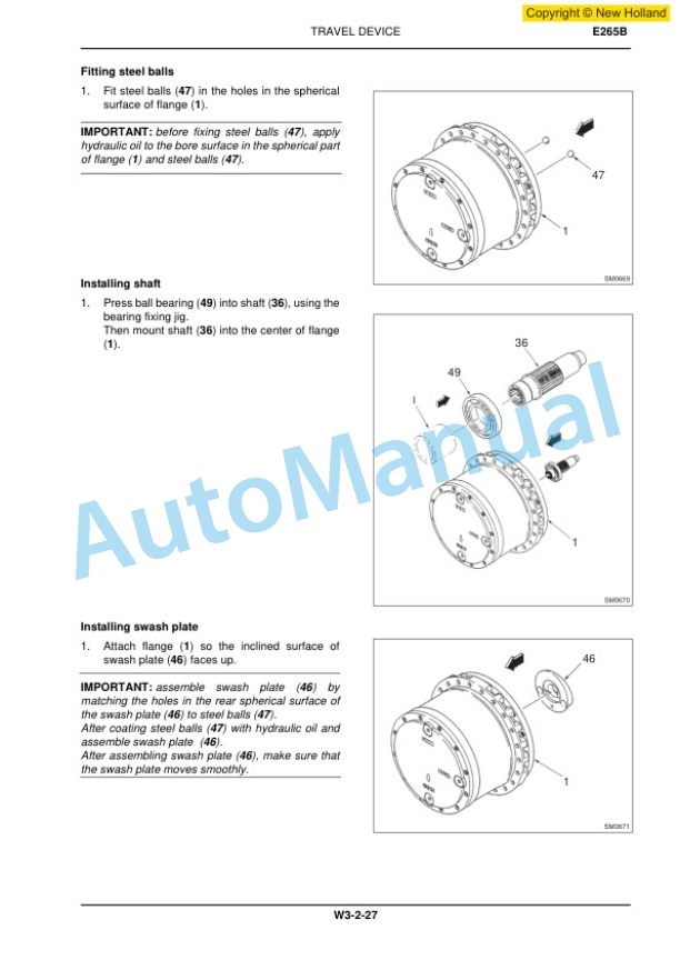 New Holland E265B, E305B Crawler Excavator Workshop Manual 87746510A-5