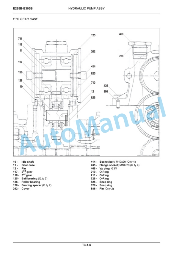 New Holland E265B, E305B ROPS Tier III Crawler Excavator Service Manual 84392423A-2