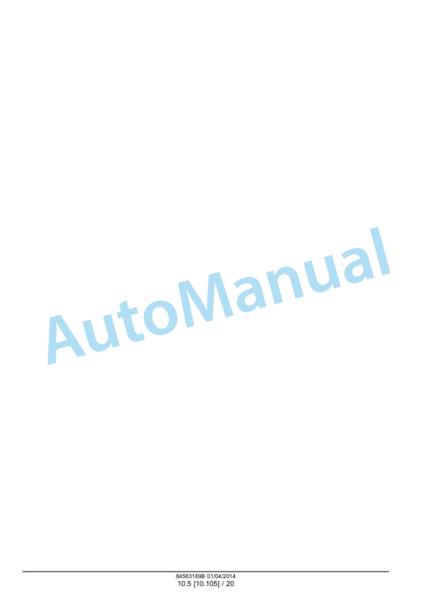 Alternative view of New Holland E26B SR, E29B SR Mini Excavator Service Manual 84563189B