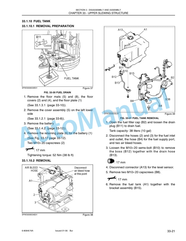 New Holland E30, E35 Compact Excavator Service Manual 87360586NA-4
