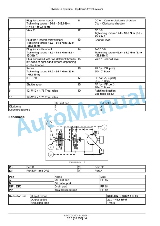 Alternative view of New Holland E35B Tier 3 Compact Hydraulic Excavator Service Manual S5HX0012E01