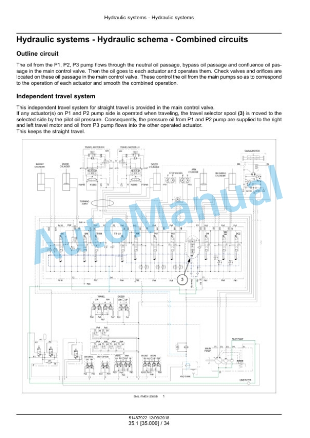 Alternative view of New Holland E37C Mini Excavator Service Manual 51487922