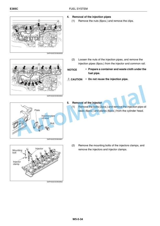 Alternative view of New Holland E385C Hini Diesel Engine Service Manual 84532047A