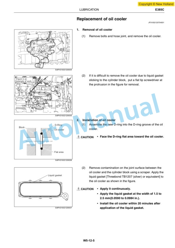 New Holland E385C Hino Diesel Engine J08E-UN Service Manual 47391166A-4