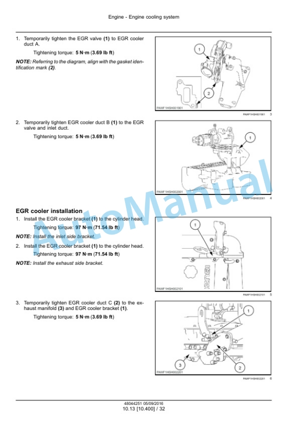 Alternative view of New Holland E485C EVO, E505C EVO Tier III Crawler Excavator Service Manual 48044251