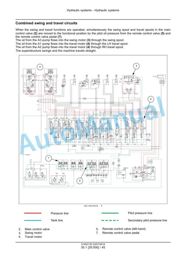 Alternative view of New Holland E60C Mini Excavator Service Manual 51452135