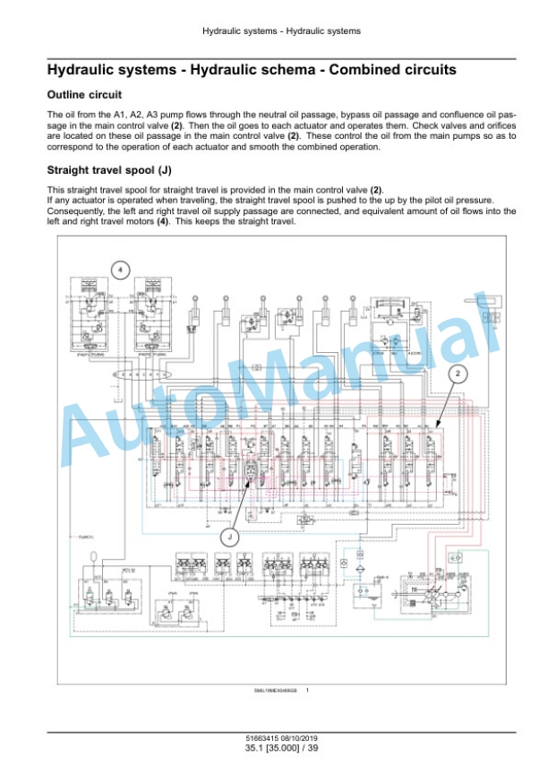 Alternative view of New Holland E60C Mini Excavator Service Manual 51663415