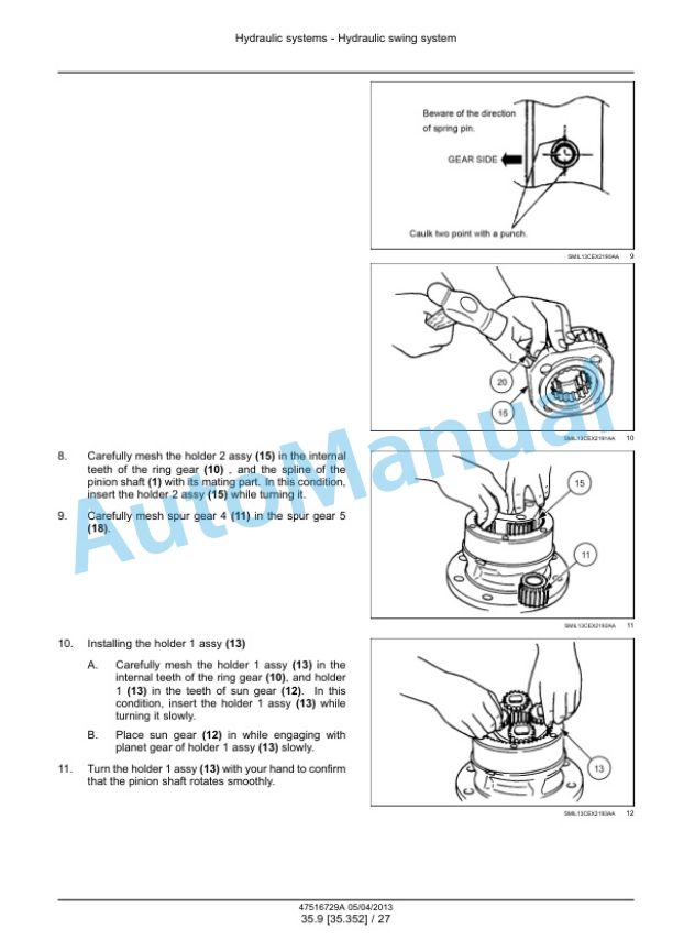 New Holland E85CMSR Midi Excavator Service Manual 47516729A-2