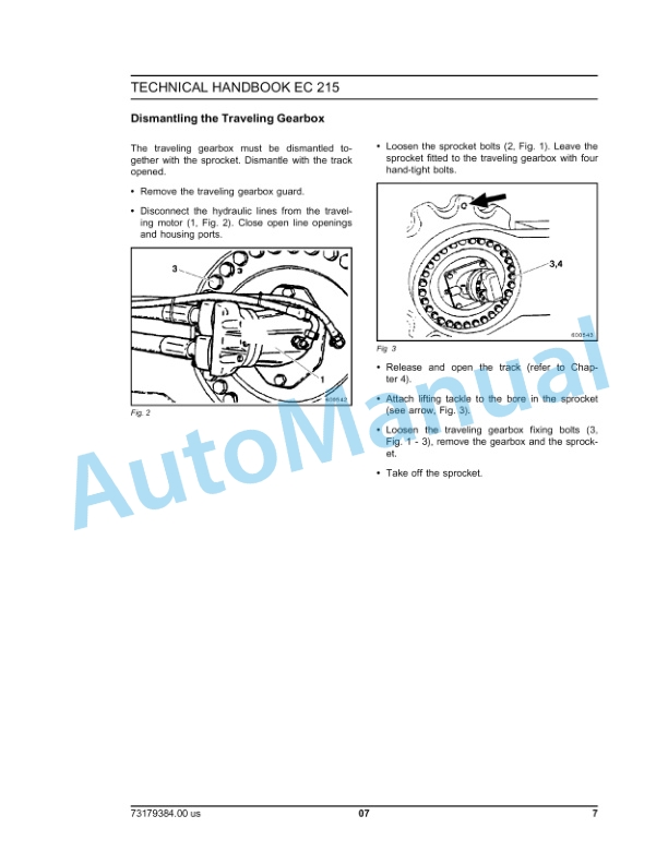 Alternative view of New Holland EC215 Excavator Crawler Service Manual 73179384