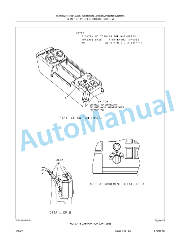 New Holland EH30.B, EH35.B Hydraulic Excavator Shop Manual 6-78350NA-2