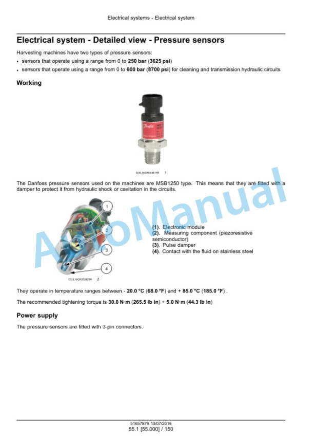 Alternative view of New Holland Extra High Capacity Tier 4B Grape Harvester Service Manual 51657879