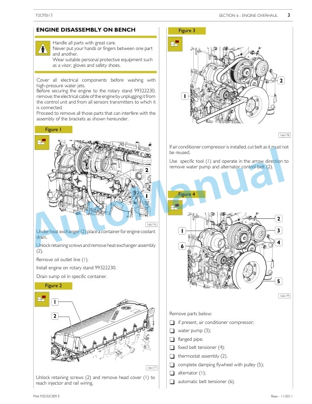 New Holland F2CFE613, F3BFE613 Tier 4i C Series Engine Repair Manual P2D32C009E-2