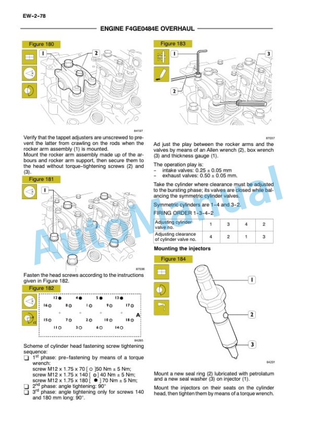 New Holland F4GE0484E, F4GE0684F, F4HE0684J, F4AE0684K, F4AE0684L Engine Repair Manual 60413639-3