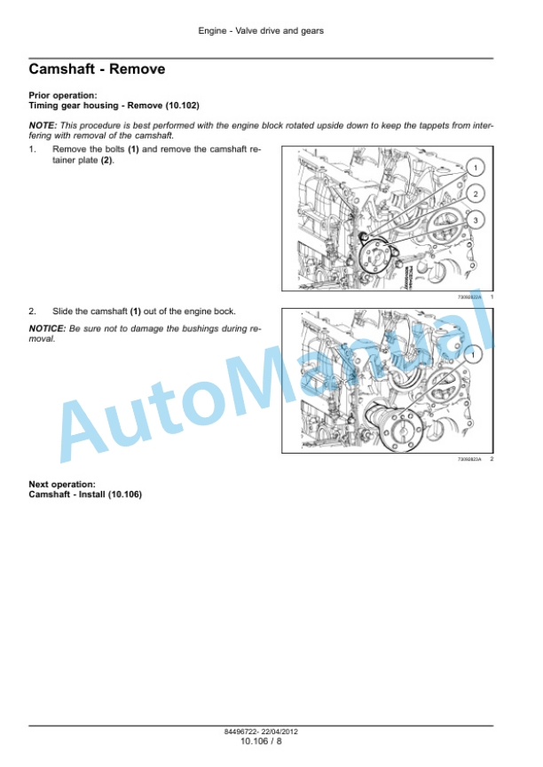 New Holland F5DFL413AA001, F5HFL413CA001 Service Manual 84496722-3