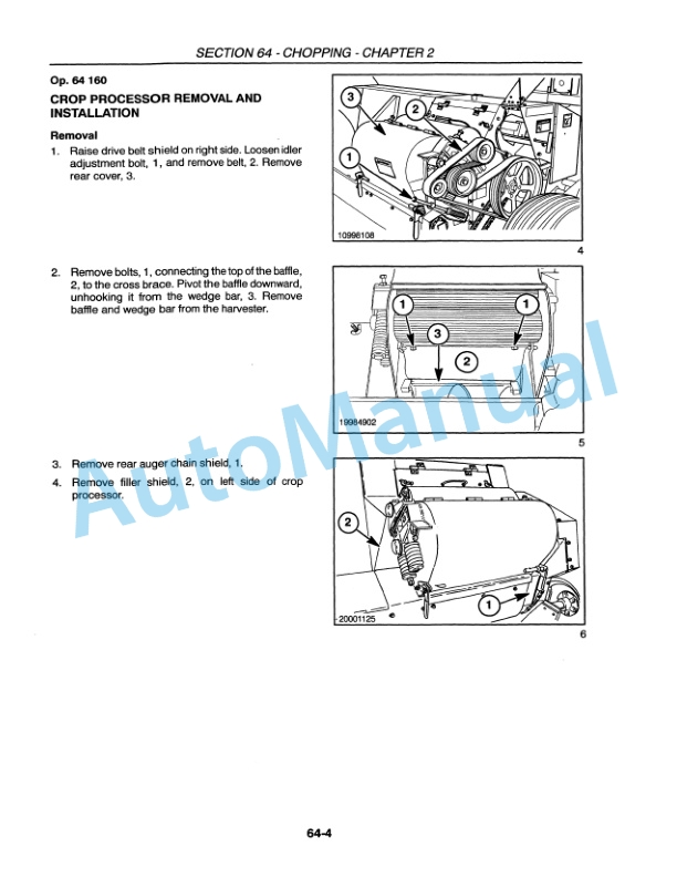 New Holland FP230, FP240 Forage Harvester Repair Manual 86900644-5