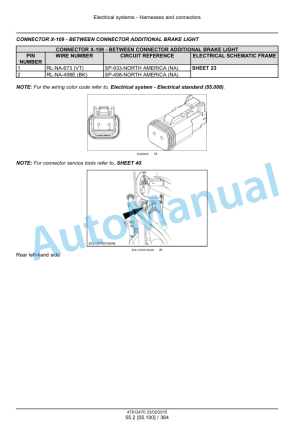 New Holland FR450, FR500, FR600, FR700, FR850 Forage Harvester Service Manual 47849557-3