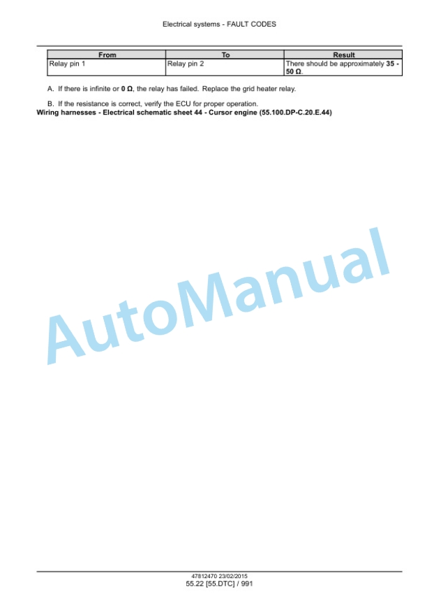 New Holland FR450, FR500, FR600, FR700, FR850 Forage Harvester Service Manual 47849562-5