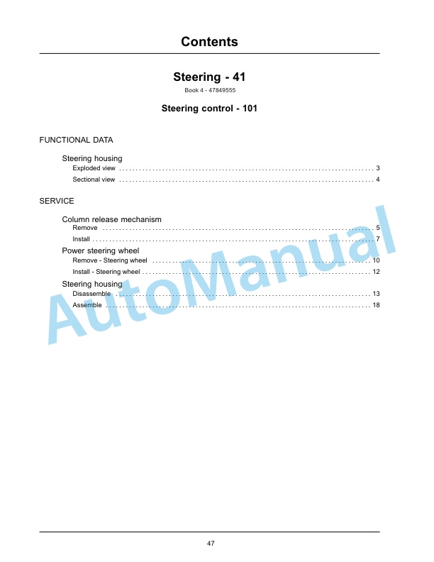 New Holland FR450, FR500, FR600, FR700, FR850 Forage Harvester Service Manual 47849565-3