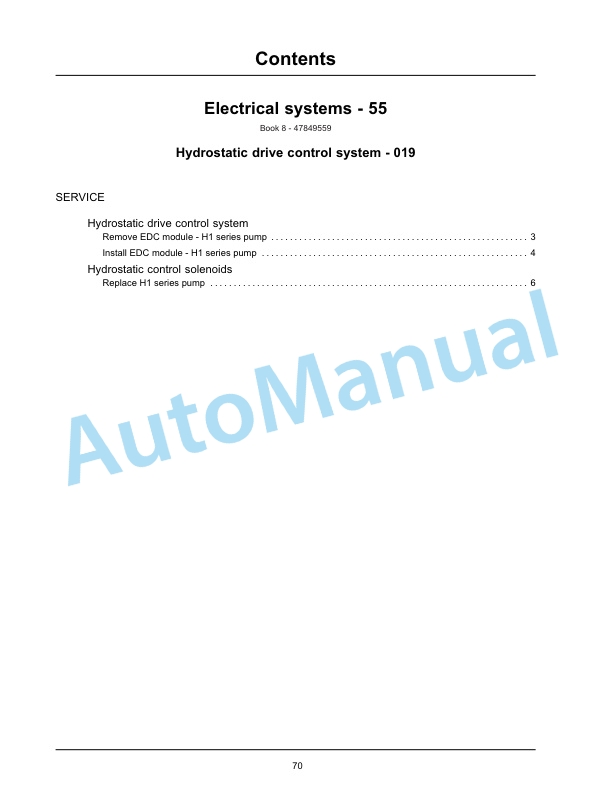 New Holland FR450, FR500, FR600, FR700, FR850 Forage Harvester Service Manual 47849565-4
