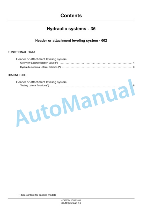 Alternative view of New Holland FR480, FR550, FR650, FR780, FR850 Forage Harvester Service Manual 47956024