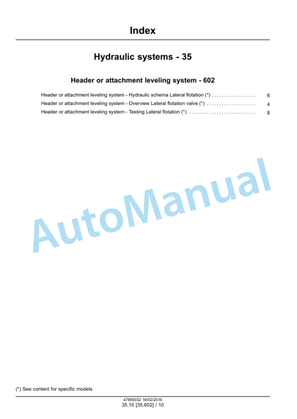 Alternative view of New Holland FR480, FR550, FR650, FR780 Tier 4B Final, FR850 Tier 2 Forage Harvester Service Manual 47956032