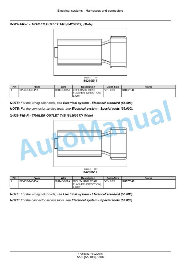 New Holland FR480, FR550, FR650, FR780 Tier 4B Final, FR850 Tier 2 Forage Harvester Service Manual 47985293-3