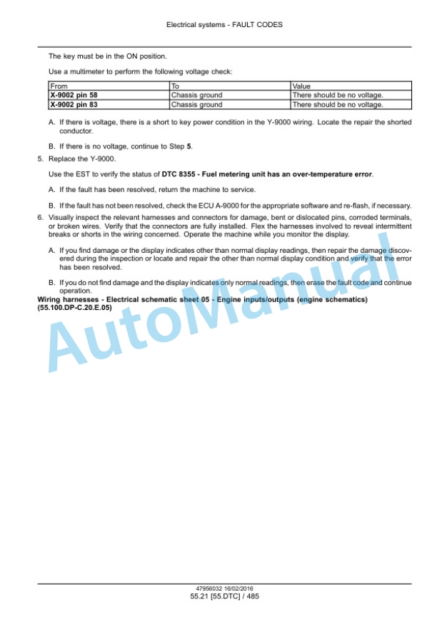 New Holland FR480, FR550, FR650, FR780 Tier 4B Final, FR850 Tier 2 Forage Harvester Service Manual 47985296-3