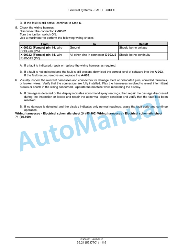 New Holland FR480, FR550, FR650, FR780 Tier 4B Final, FR850 Tier 2 Forage Harvester Service Manual 47985298-2
