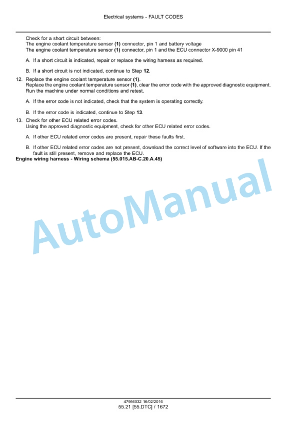 New Holland FR480, FR550, FR650, FR780 Tier 4B Final, FR850 Tier 2 Forage Harvester Service Manual 47985299-5