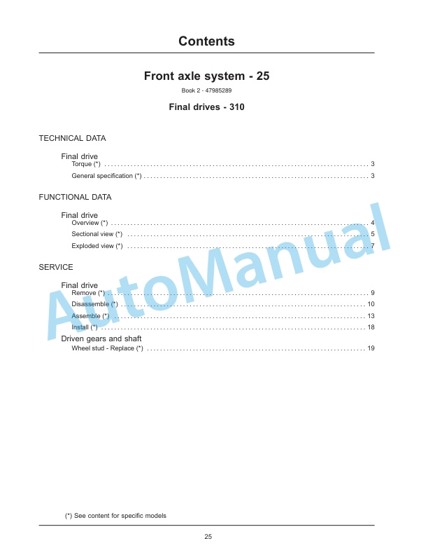 New Holland FR480, FR550, FR650, FR780 Tier 4B Final, FR850 Tier 2 Forage Harvester Service Manual 47985301-2