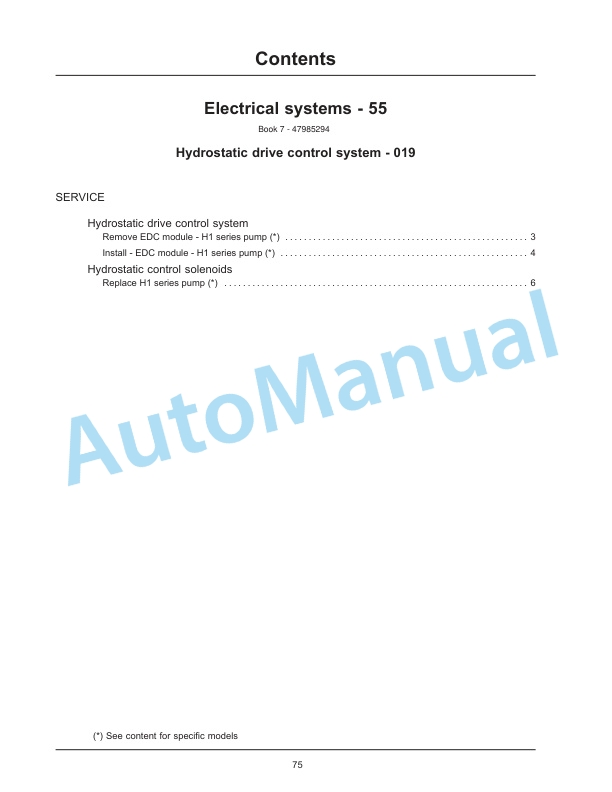 New Holland FR480, FR550, FR650, FR780 Tier 4B Final, FR850 Tier 2 Forage Harvester Service Manual 47985301-4