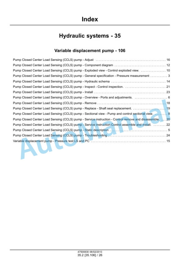 Alternative view of New Holland FR9040, FR9050, FR9060, FR9080, FR9090 Forage Harvester Service Manual 47500830