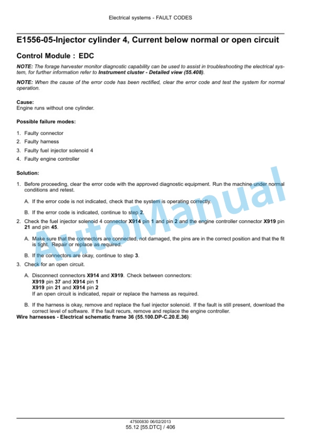 New Holland FR9040, FR9050, FR9060, FR9080, FR9090 Forage Harvester Service Manual 47500839-2