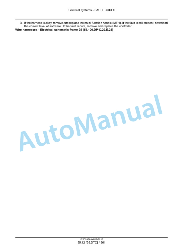 New Holland FR9040, FR9050, FR9060, FR9080, FR9090 Forage Harvester Service Manual 47500839-5