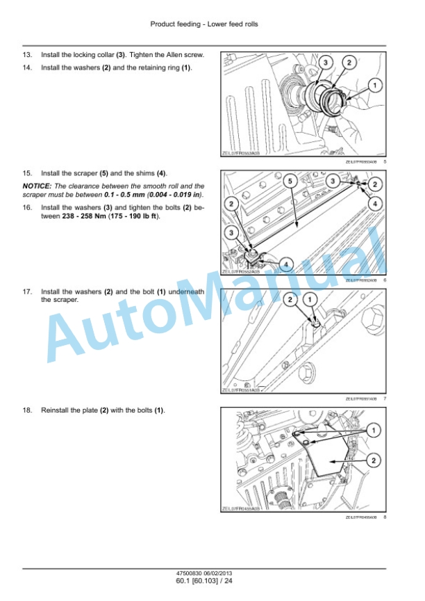 Alternative view of New Holland FR9040, FR9050, FR9060, FR9080, FR9090 Forage Harvester Service Manual 47500840