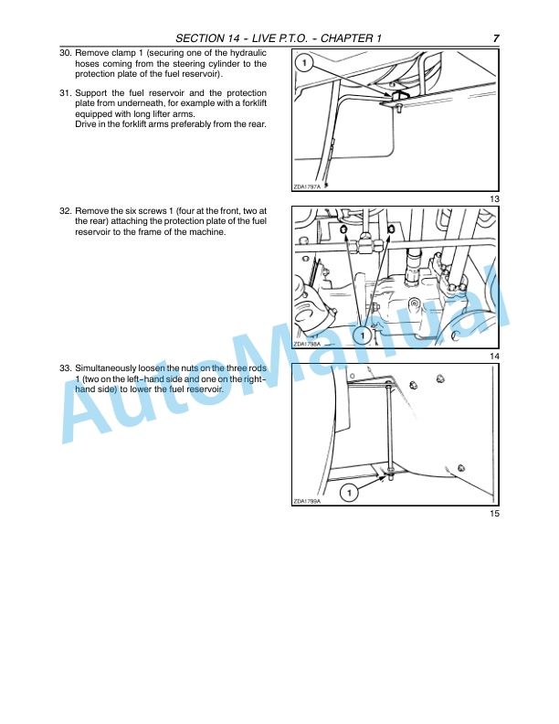 New Holland FX25, FX45, FX28, FX38, FX48, FX58 Forage Harvester Repair Manual 87051241-3