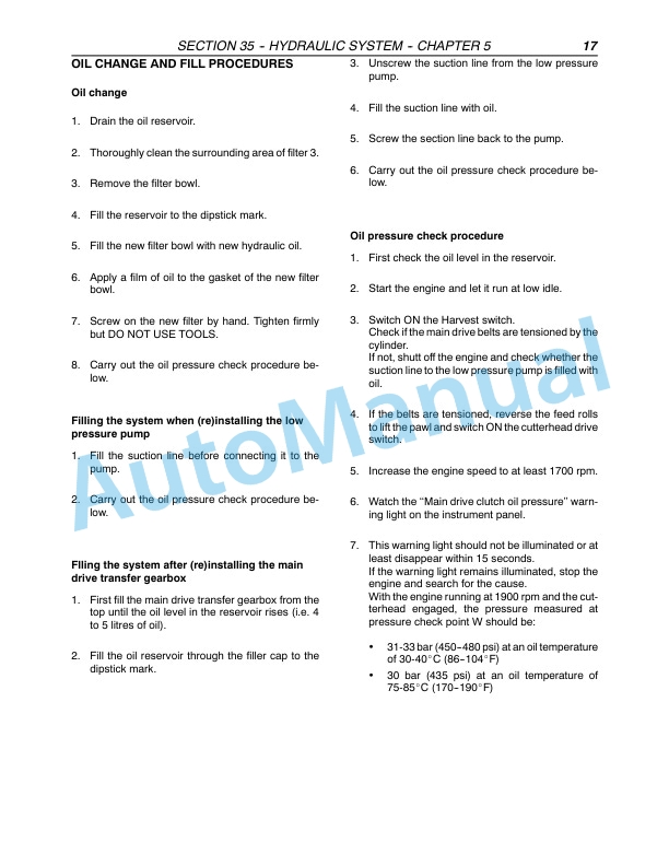 New Holland FX25, FX45, FX28, FX38, FX48, FX58 Forage Harvester Repair Manual 87051242-5