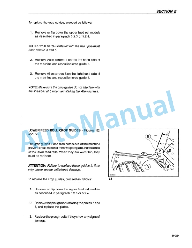 New Holland FX28, FX58 Operation and Maintenance Manual 86589770-4
