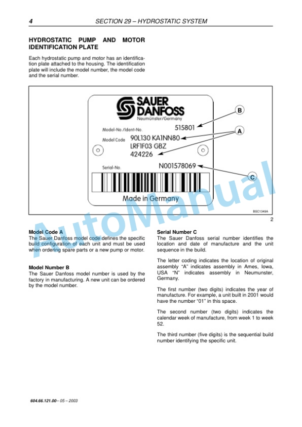 Alternative view of New Holland FX30, FX40, FX50, FX60 Forage Harvester Repair Manual 6046612100
