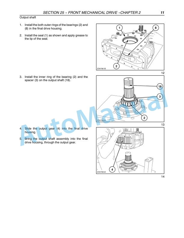 New Holland FX30, FX40, FX50, FX60 Forage Harvester Repair Manual 87342123-5