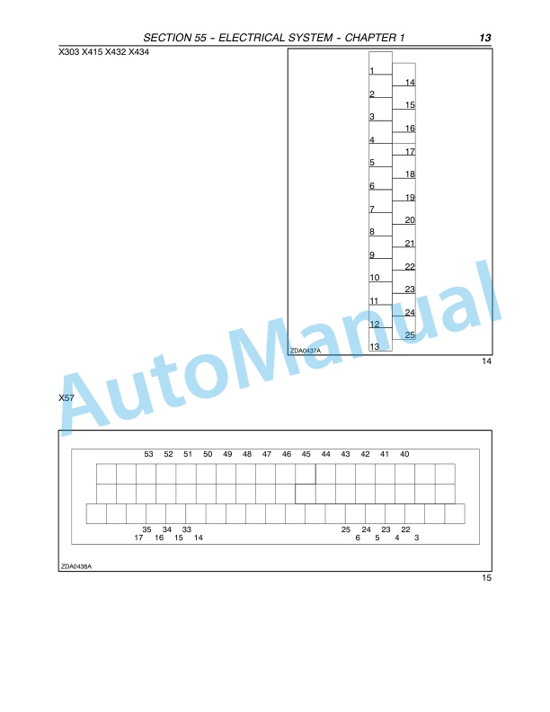 New Holland FX30, FX40, FX50, FX60 Forage Harvester Repair Manual 87342124-3