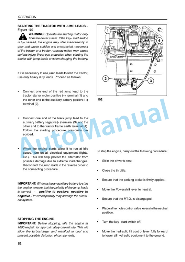 New Holland G170, G190, G210, G240 Operation and Maintenance Manual 6036433100-3