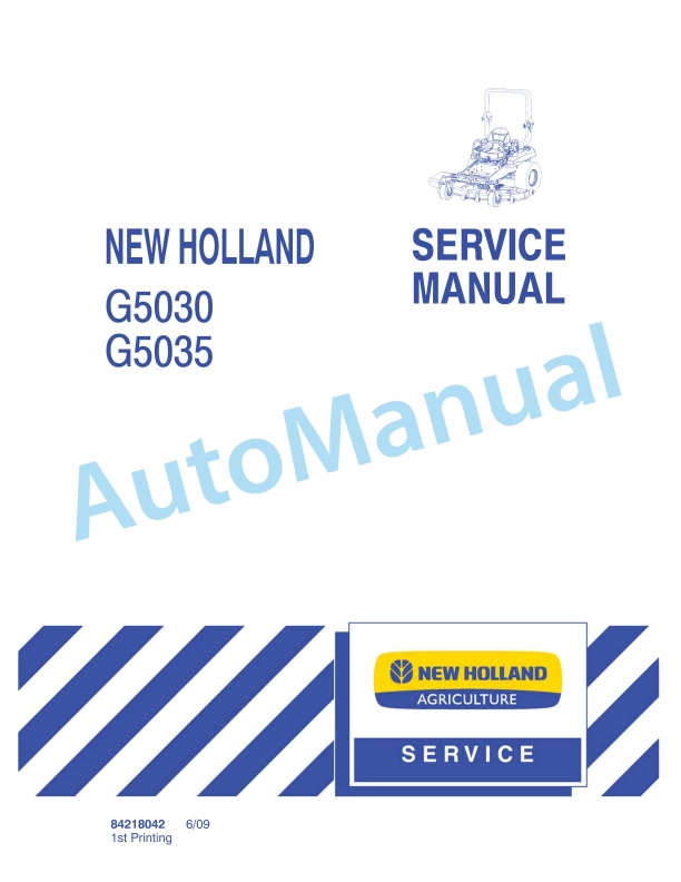 New Holland G5030, G5035 Service Manual 84218042