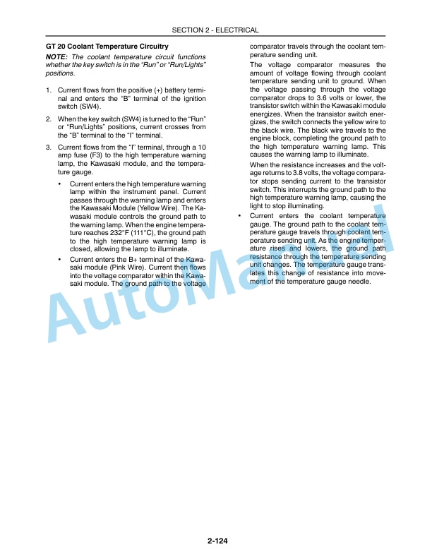 New Holland GT18, GT20, GT22 Garden Tractor Repair Manual 86620471-4